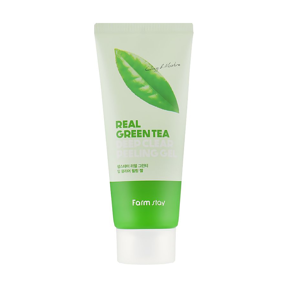 Уцінка! Пілінг-гель для обличчя FarmStay Real Green Tea Deep Clear Peeling Gel з екстрактом зеленого чаю, 100 мл