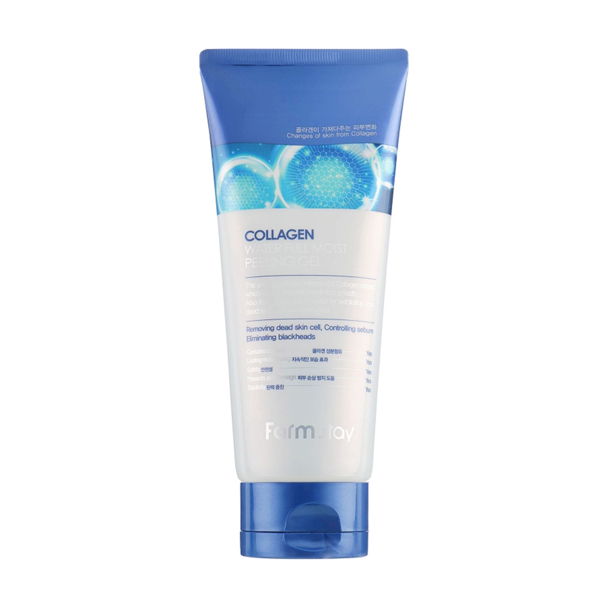 Відлущувальний пілінг-гель для обличчя FarmStay Collagen Water Full Moist Peeling Gel з колагеном, 180 мл